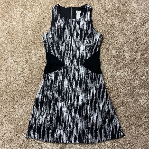 Cache Black & White Print Panel Tank Dress Sz 6 - Picture 1 of 6
